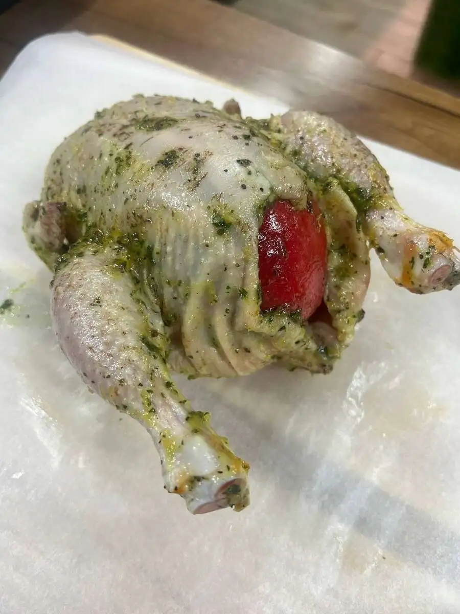 Цыплёнок с яблоком