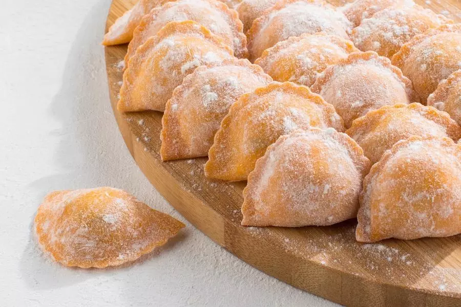Пельмени с гребешком и лососем (Турандот)  