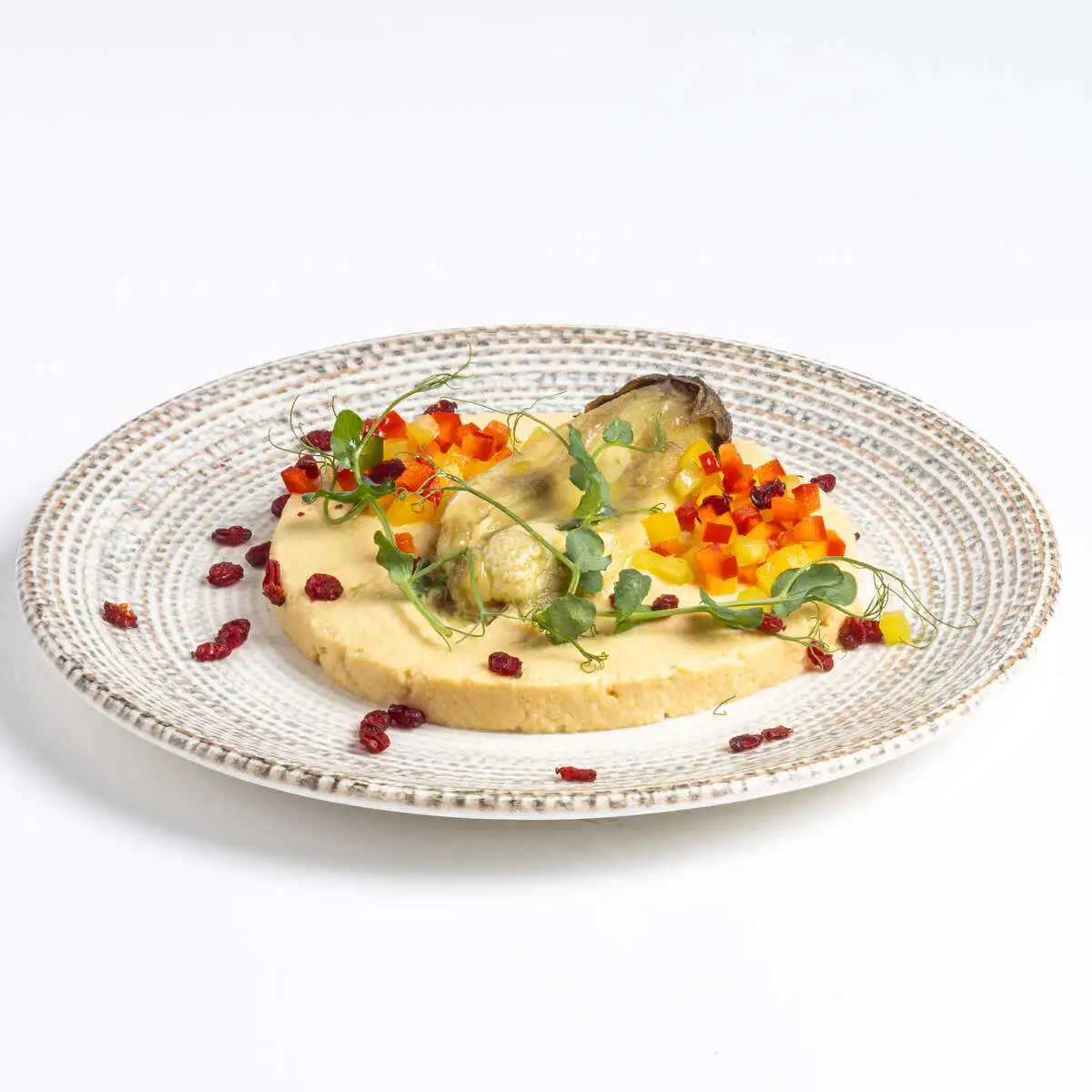 Хумус с запеченным баклажаном