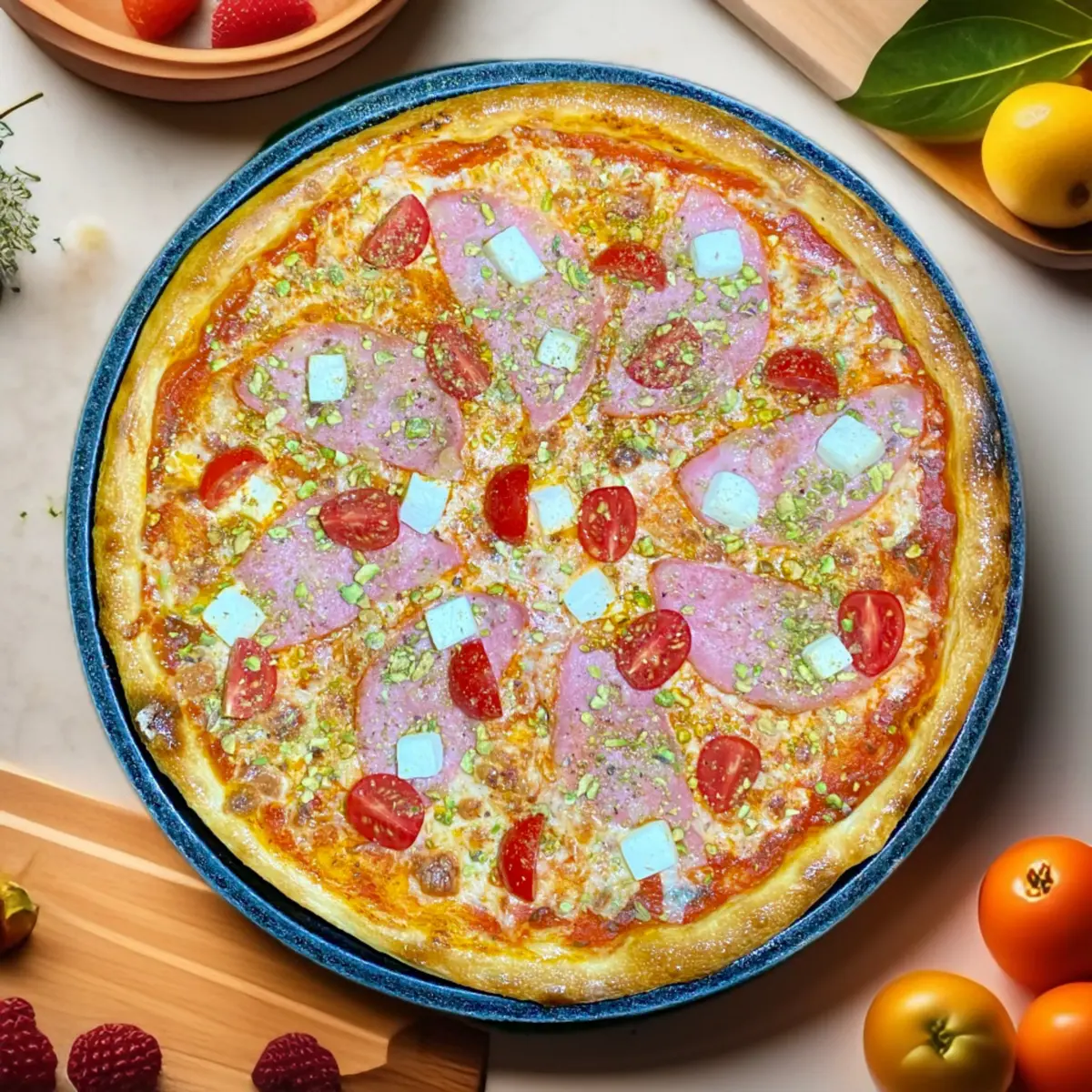 Пицца с мортаделлой и брынзой (30 см)