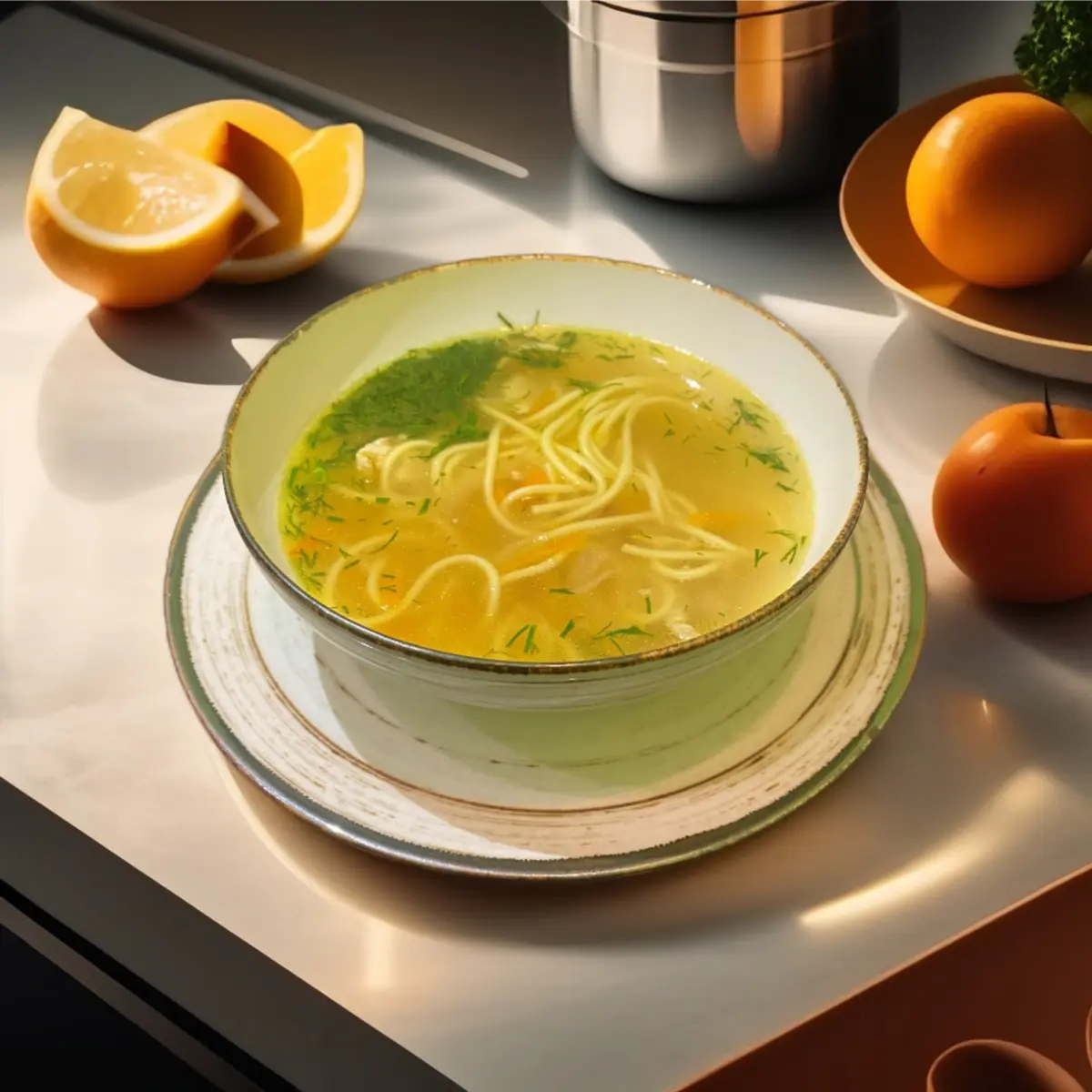 Суп лапша куриная