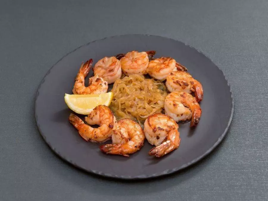 Жареные тигровые креветки