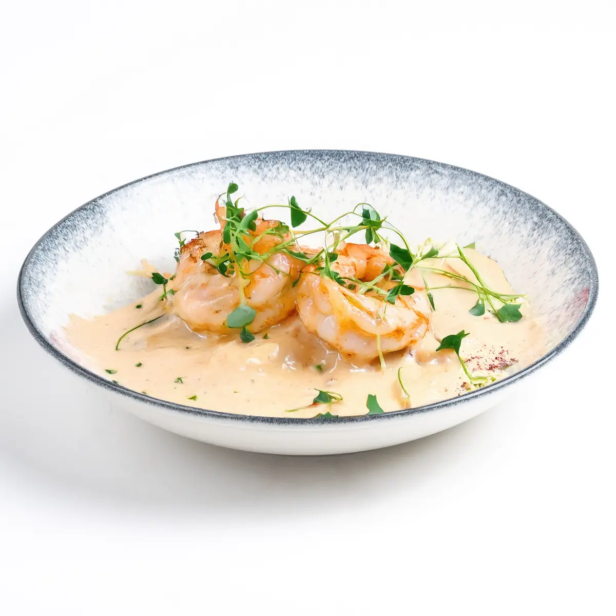 Тигровые креветки в сливочном соусе