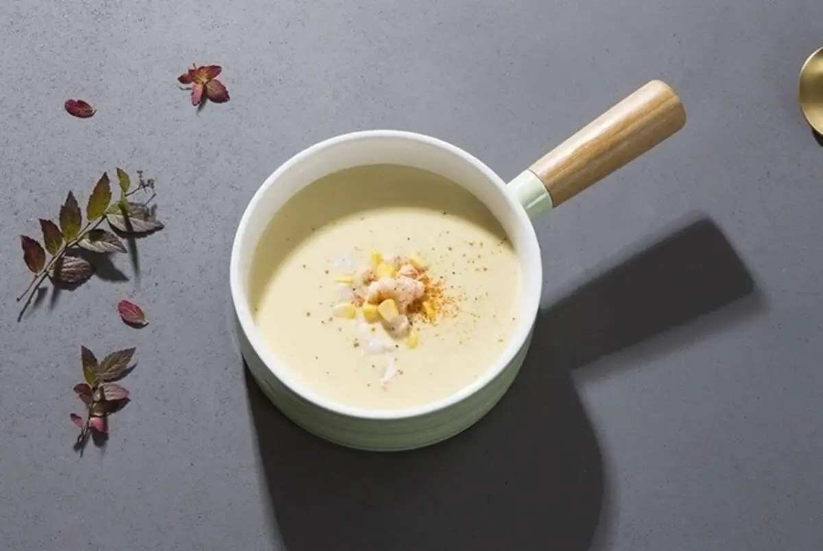 Кукурузный суп с креветками