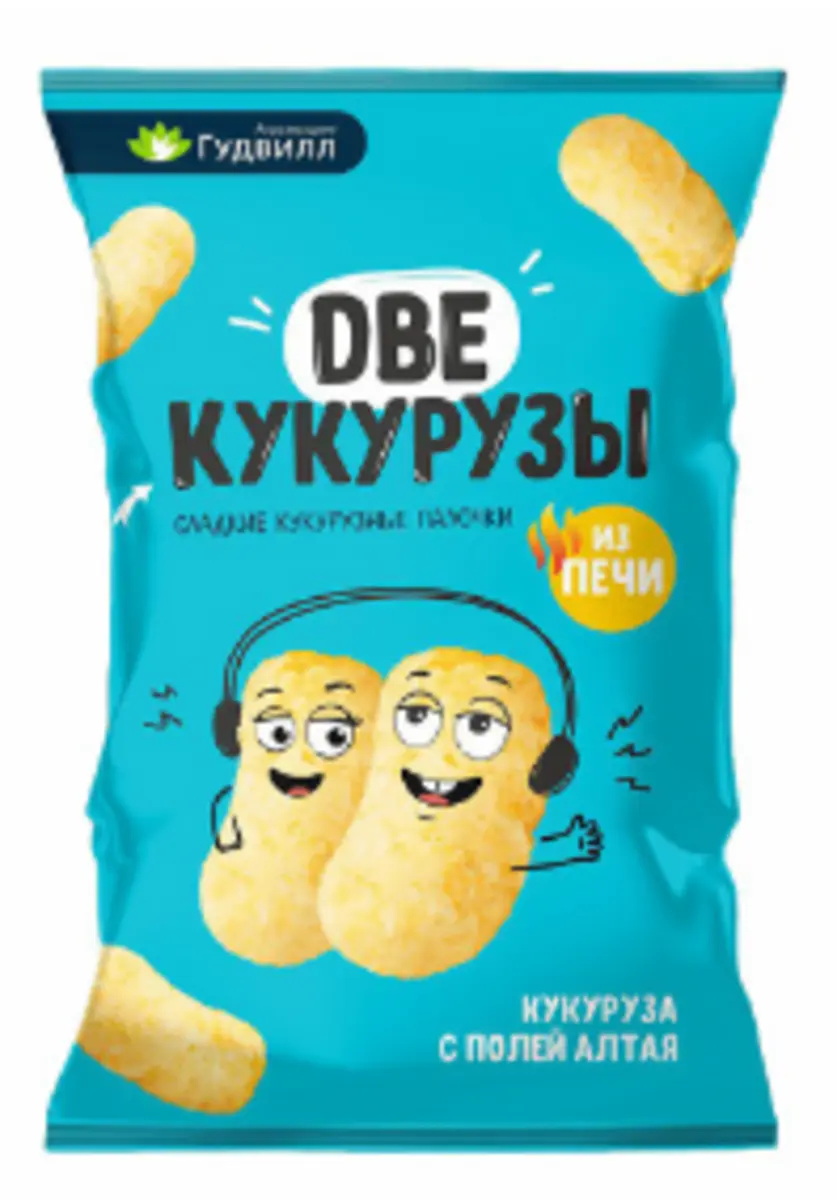 Кукурузные палочки ГУДВИЛЛ "DBE кукурузы"  с сахарной пудрой 140 г