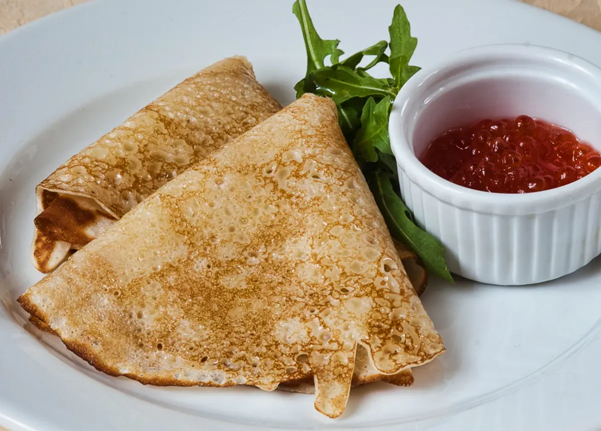  Блины с лосос.икрой