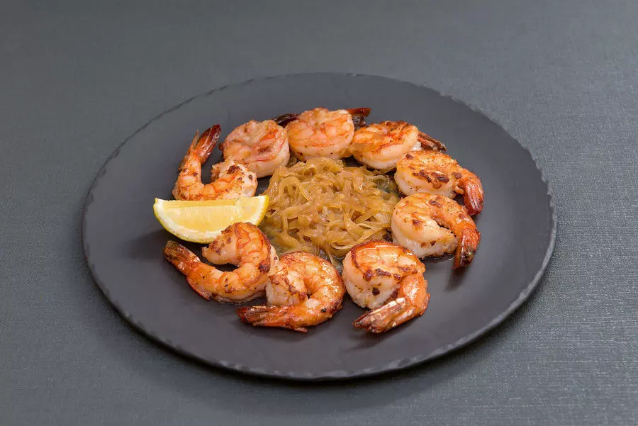 Жареные тигровые креветки