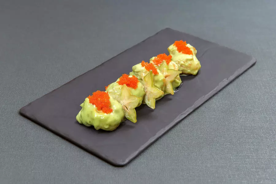 Жареные креветки с соусом "Васаби"