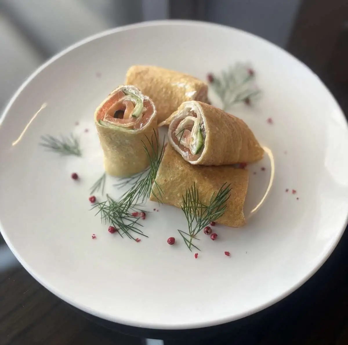 Блинчик с семгой/Pancakes with salmon