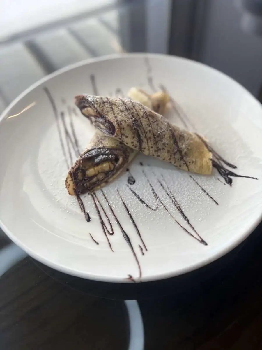 Блинчкики с нутеллой и бананом/Pancakes with Nutella and banana