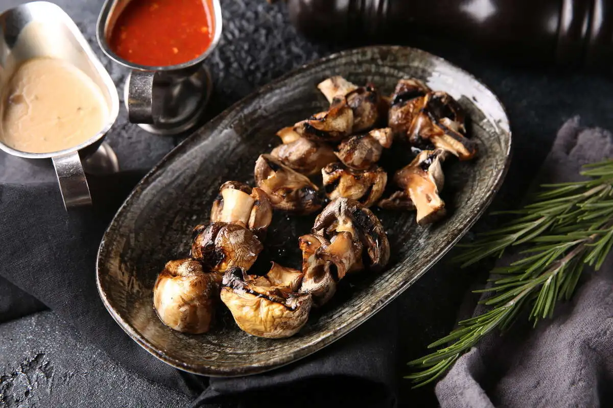Шампиньоны на гриле