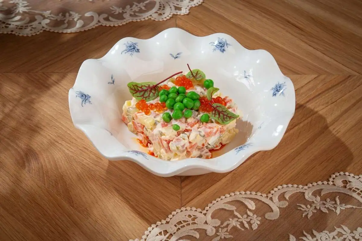 Оливье с лососем 