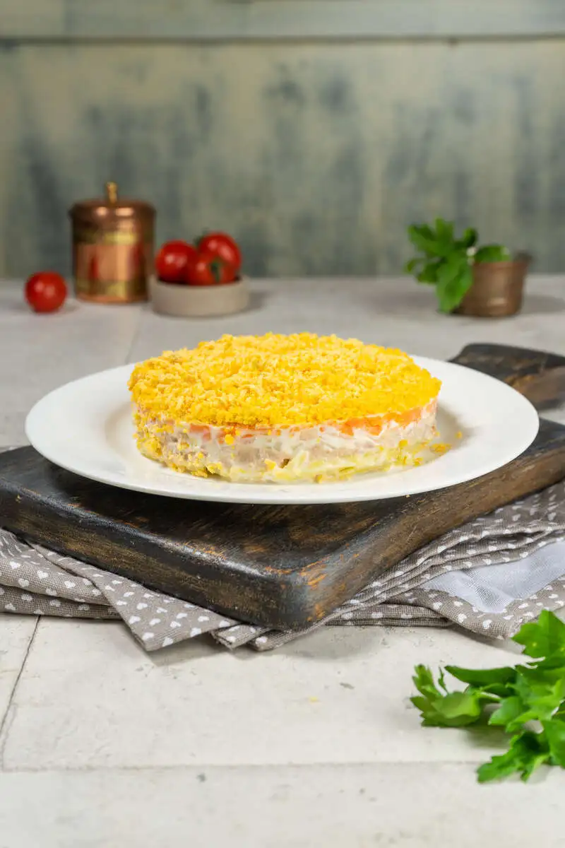 Салат Мимоза с тунцом