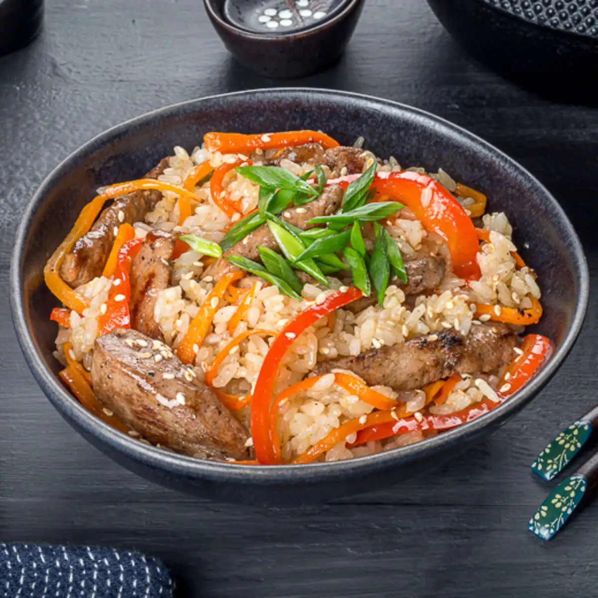 Рис со свининой