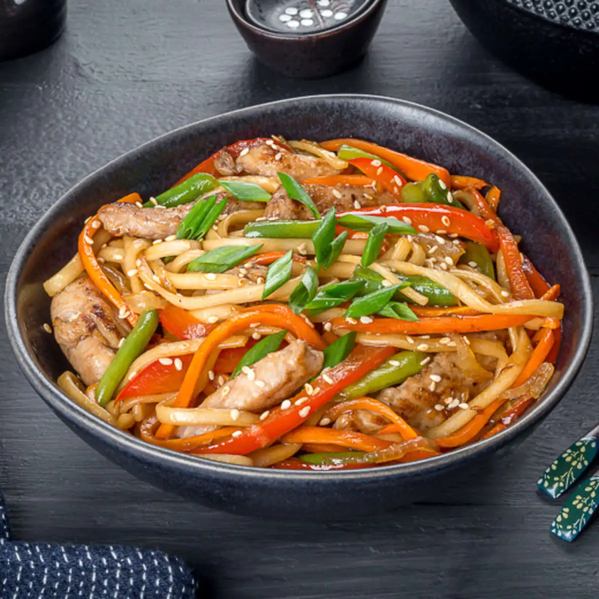 Удон с курицей