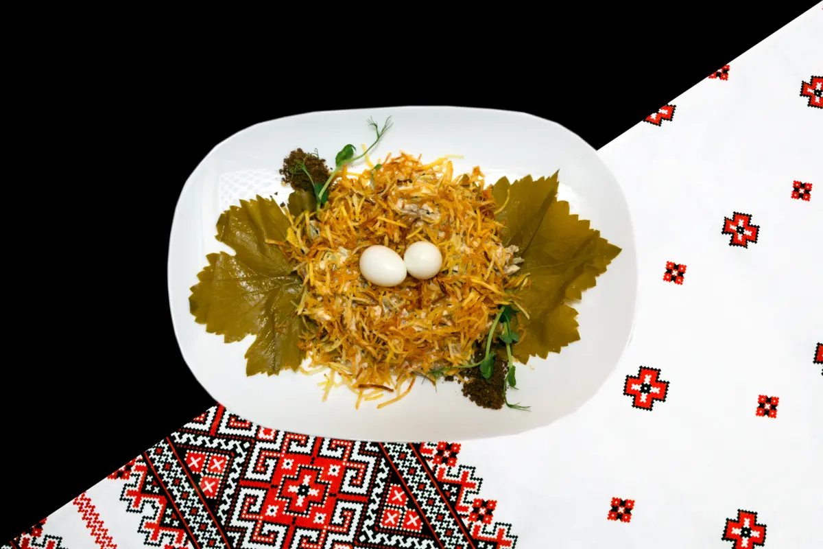 Салат Гнездо перепёлки