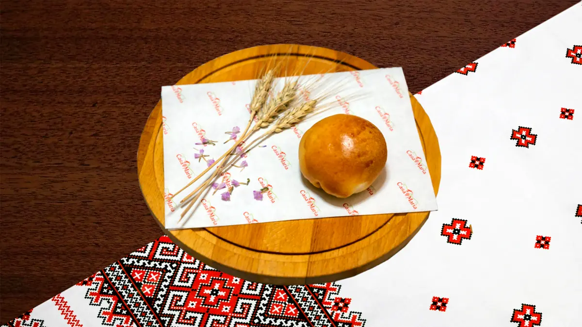 Пампушка пшеничная с чесноком 