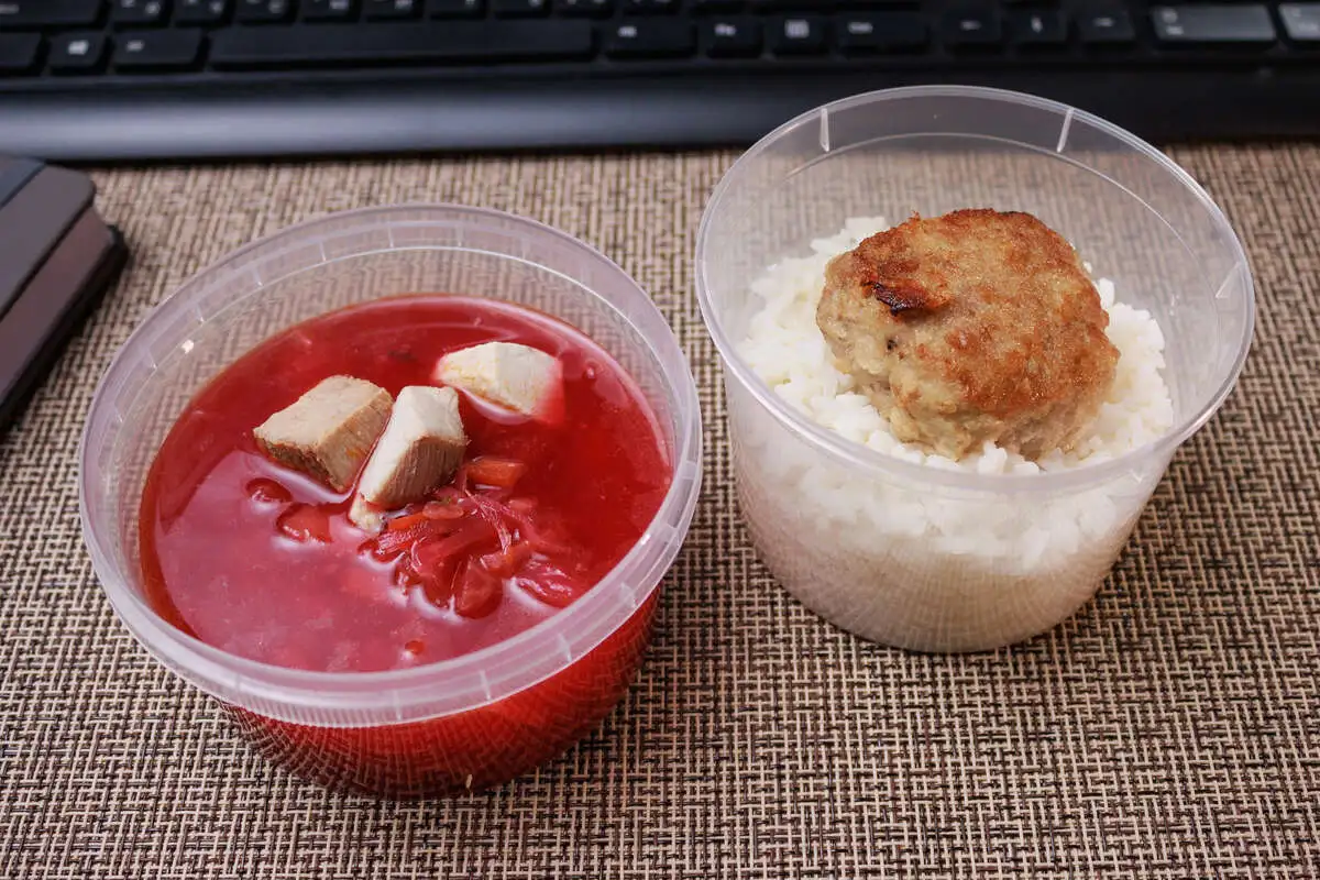 2 Мясной: Борщ со свининой, Котлета домашняя с рисом