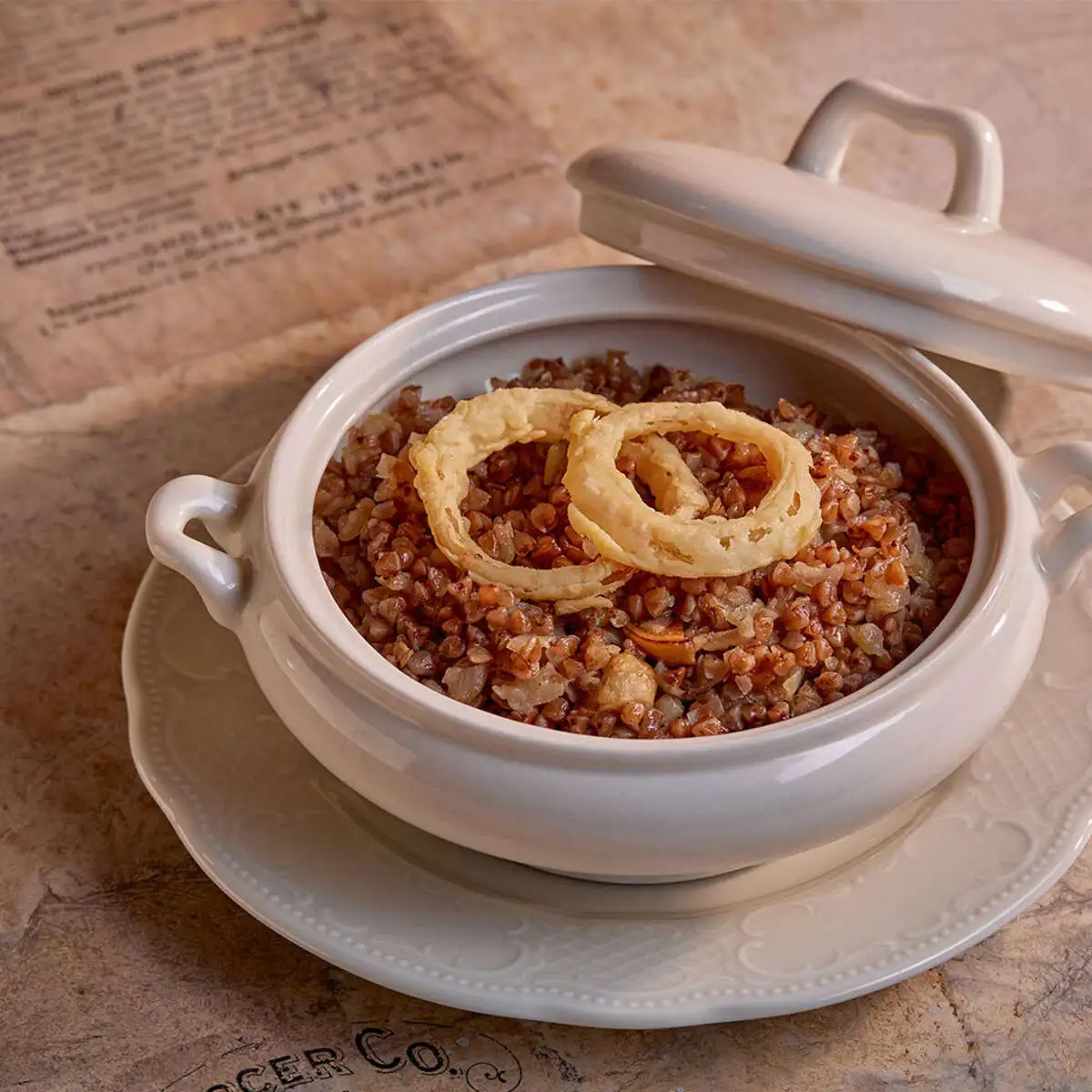 Гречневая каша с баклажанами