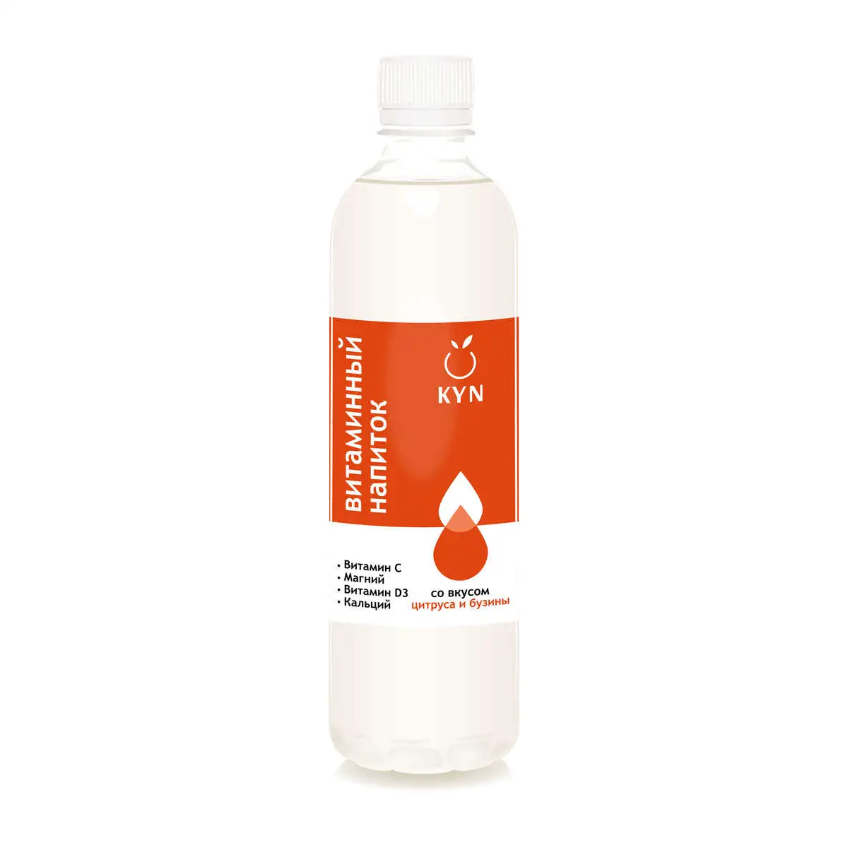 KYN НАПИТОК СО ВКУСОМ ЦИТРУСА И БУЗИНЫ 0,5л