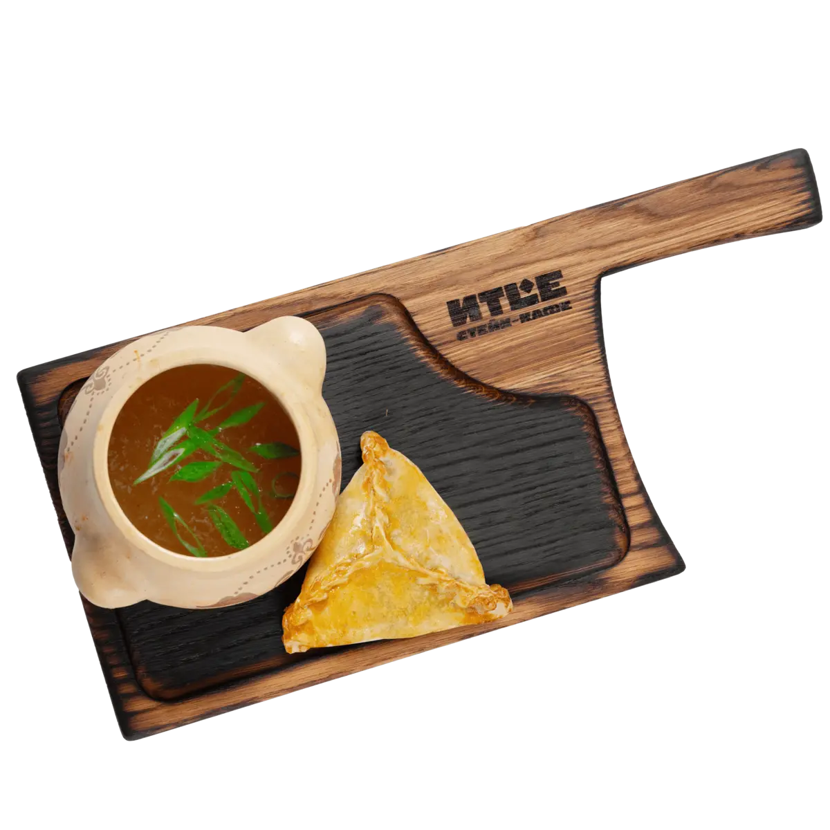 Куриный бульон с треугольником