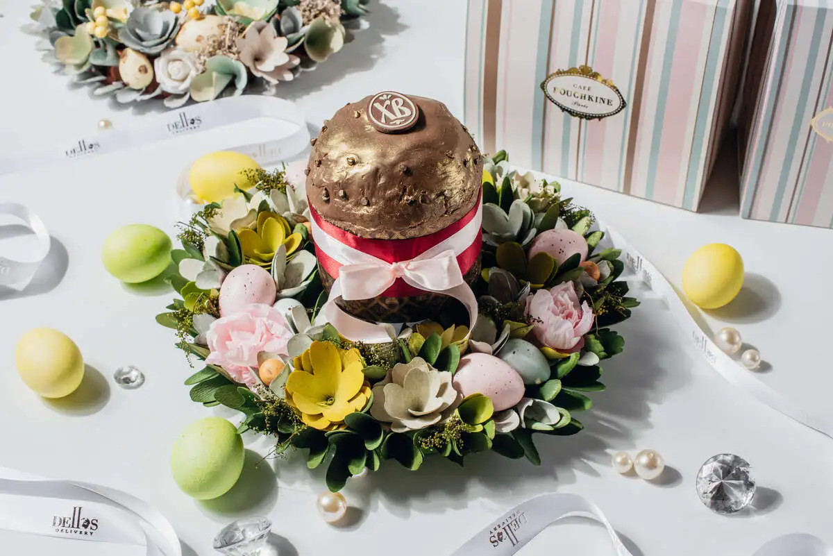 Кулич "Пасхальный венок" № 1