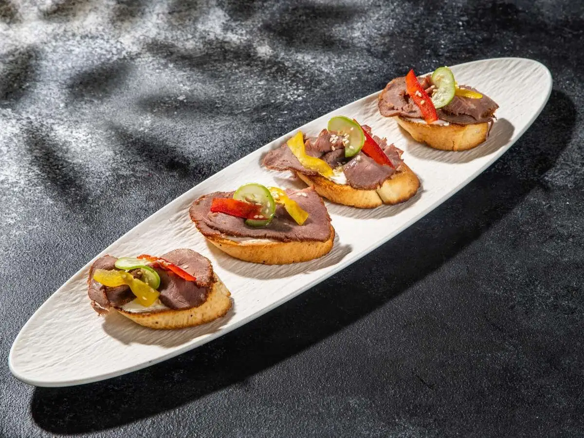 Брускетта с ростбифом и сыром креметте190г