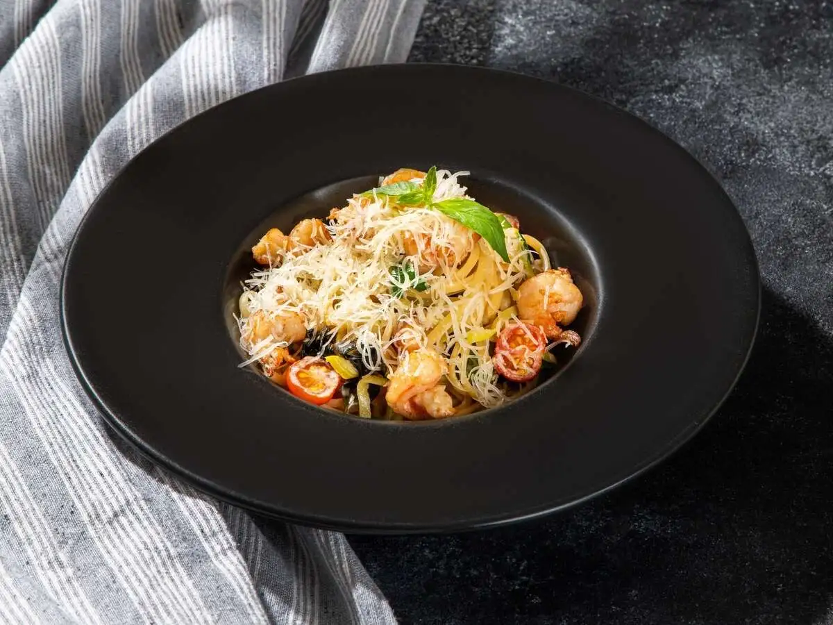 Паста с тигровыми креветками340г