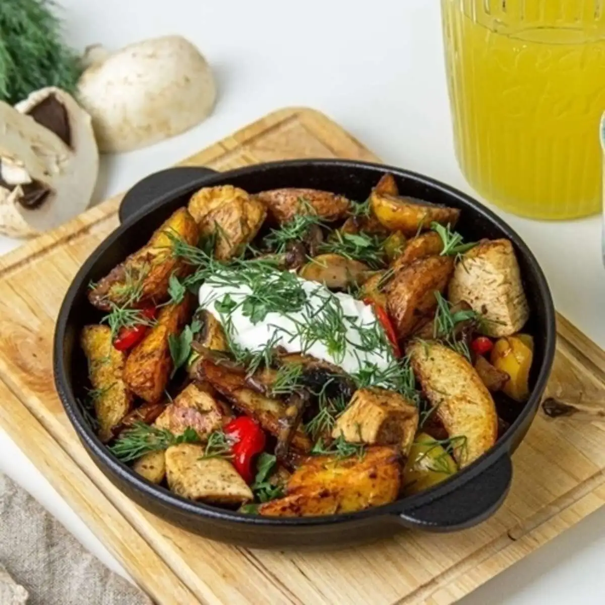 Сковородка с курицей