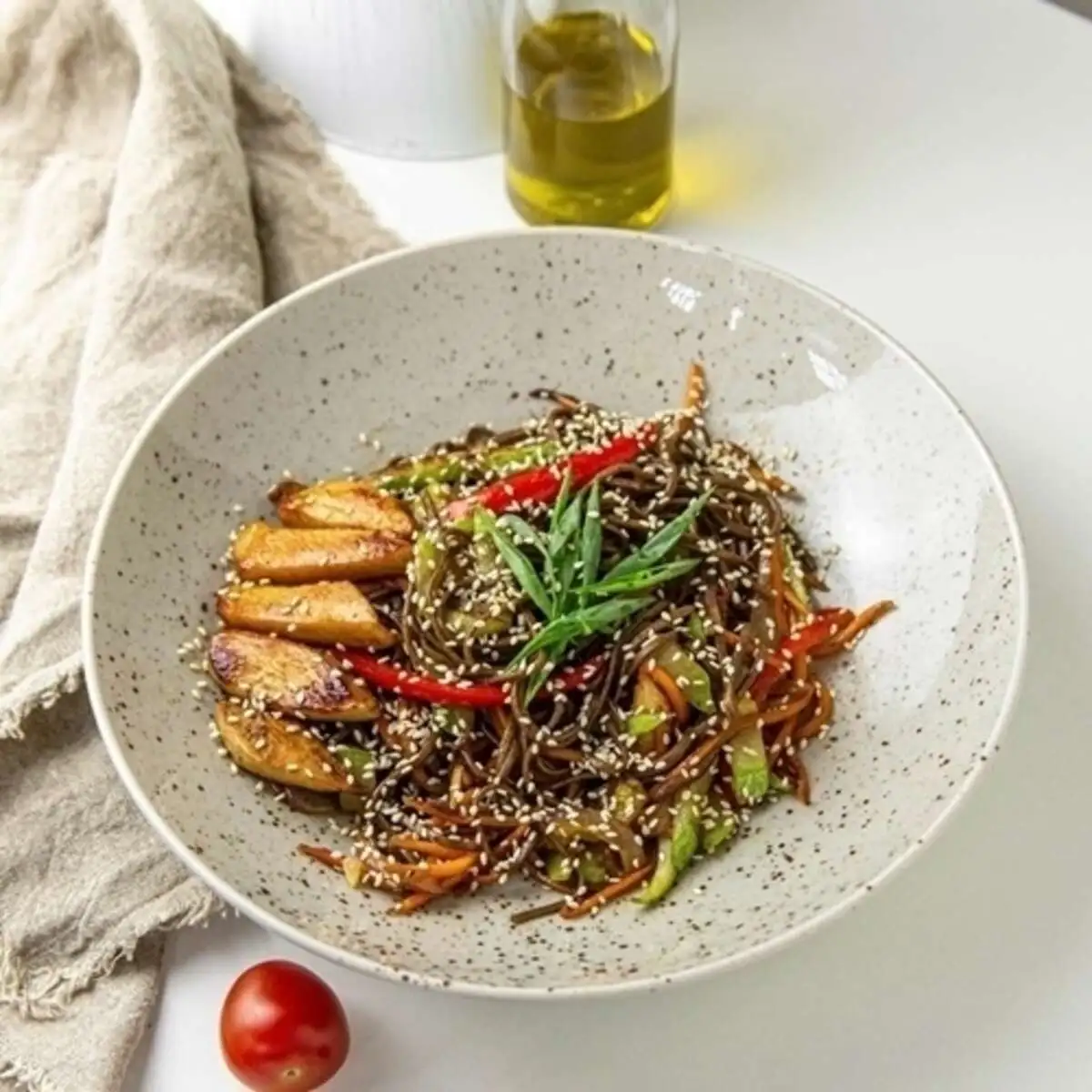 Удон с курицей