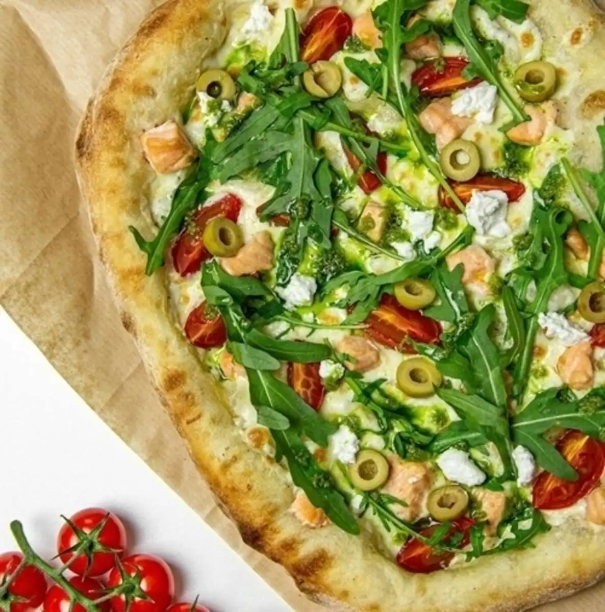 Пицца "Семга и руккола"