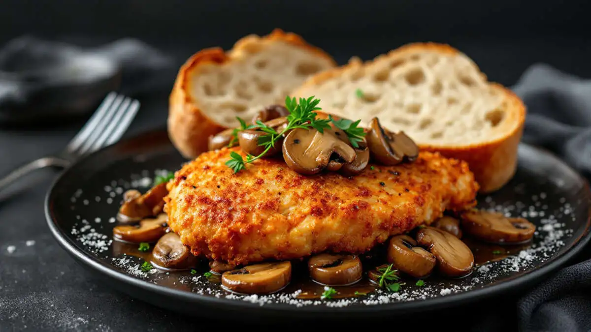 Куриный лангет с грибами
