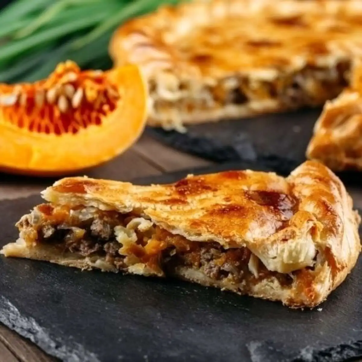 ПИРОГ С МЯСОМ, ТЫКВА