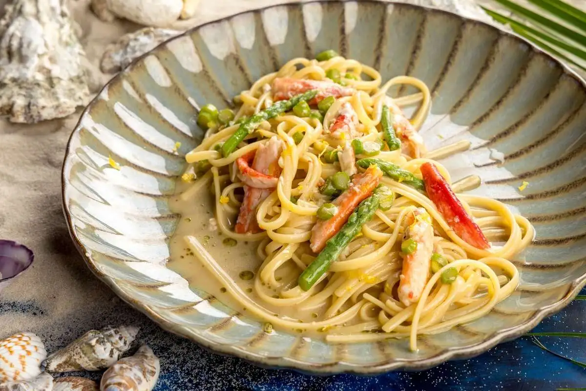 Лингвини с камчатским крабом