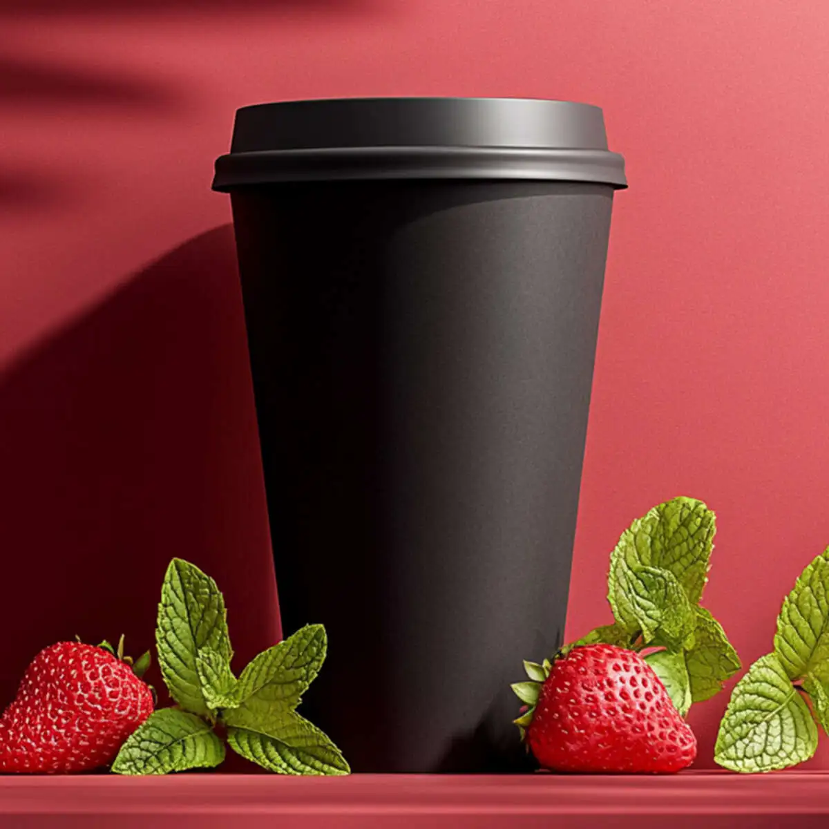 Чай с клубникой и базиликом