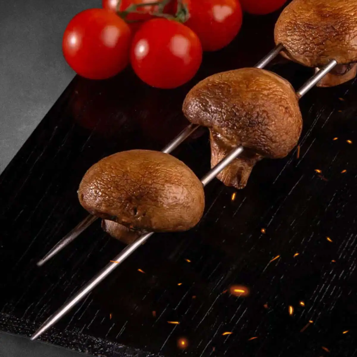 Шампиньоны на мангале