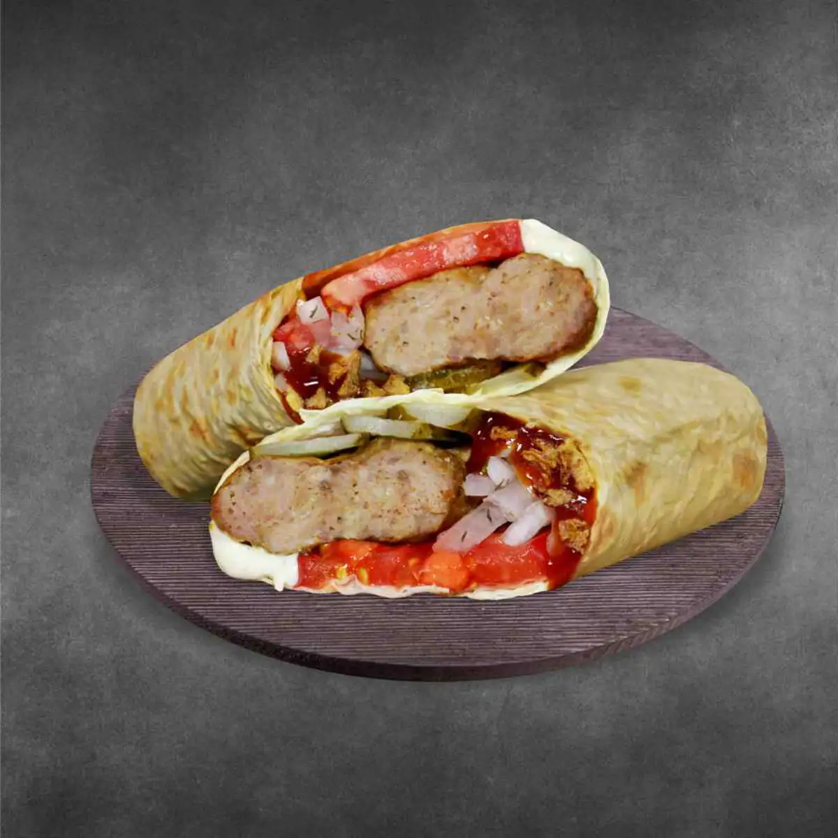 Кебаб в лаваше барбекю