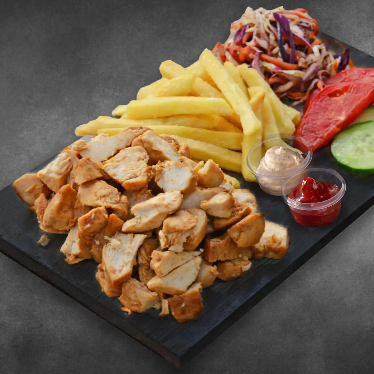 Шаурма на тарелке