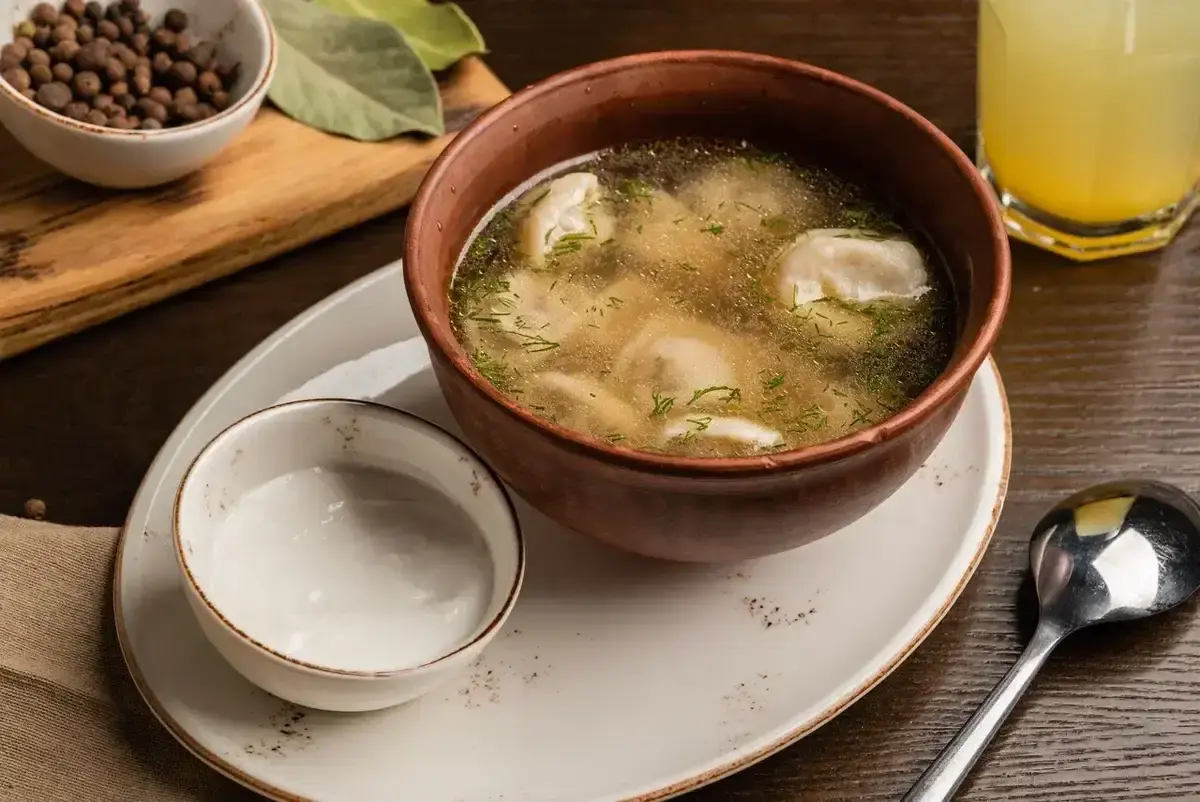 Пельмени "Сандуновские" с бульоном