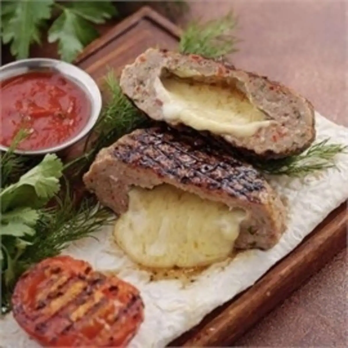 Бифштекс из баранины на углях