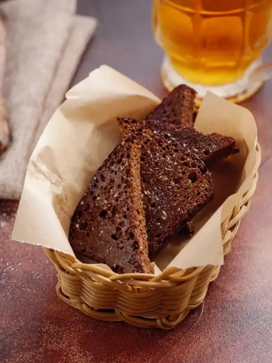 Бородинский с чесноком на гриле