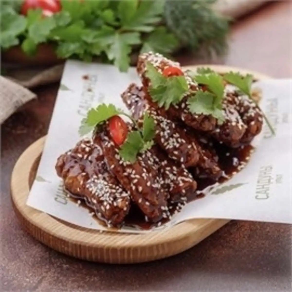 Крылья куриные в кисло-сладком соусе