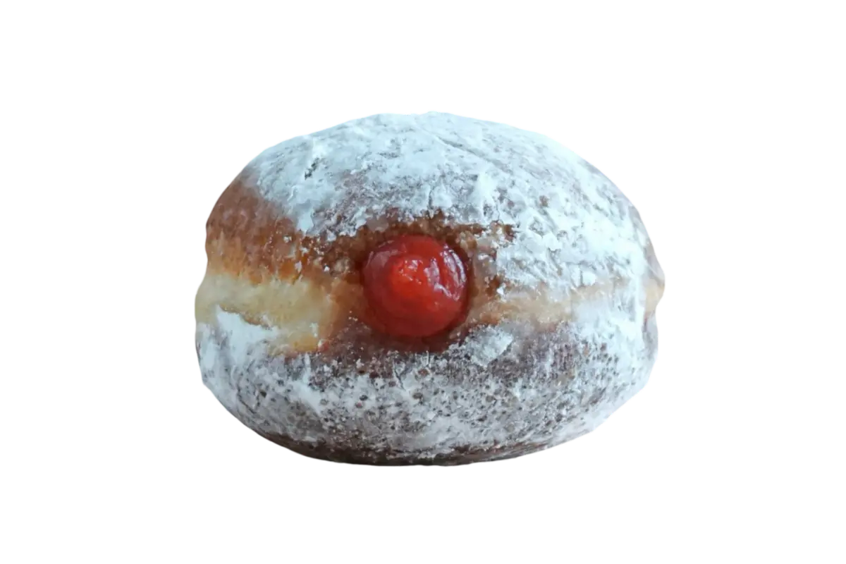 Пончик с клубникой