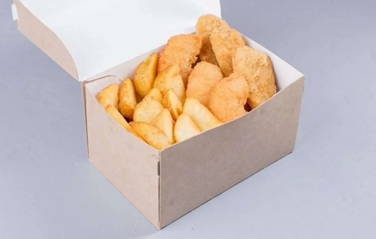 Креветка-бокс с картофелем по-деревенски