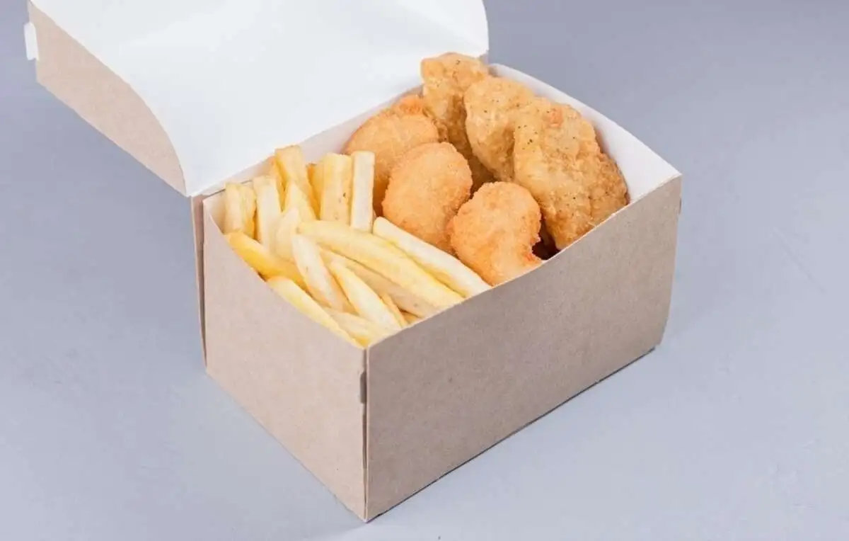 Креветка-бокс с картофелем фри