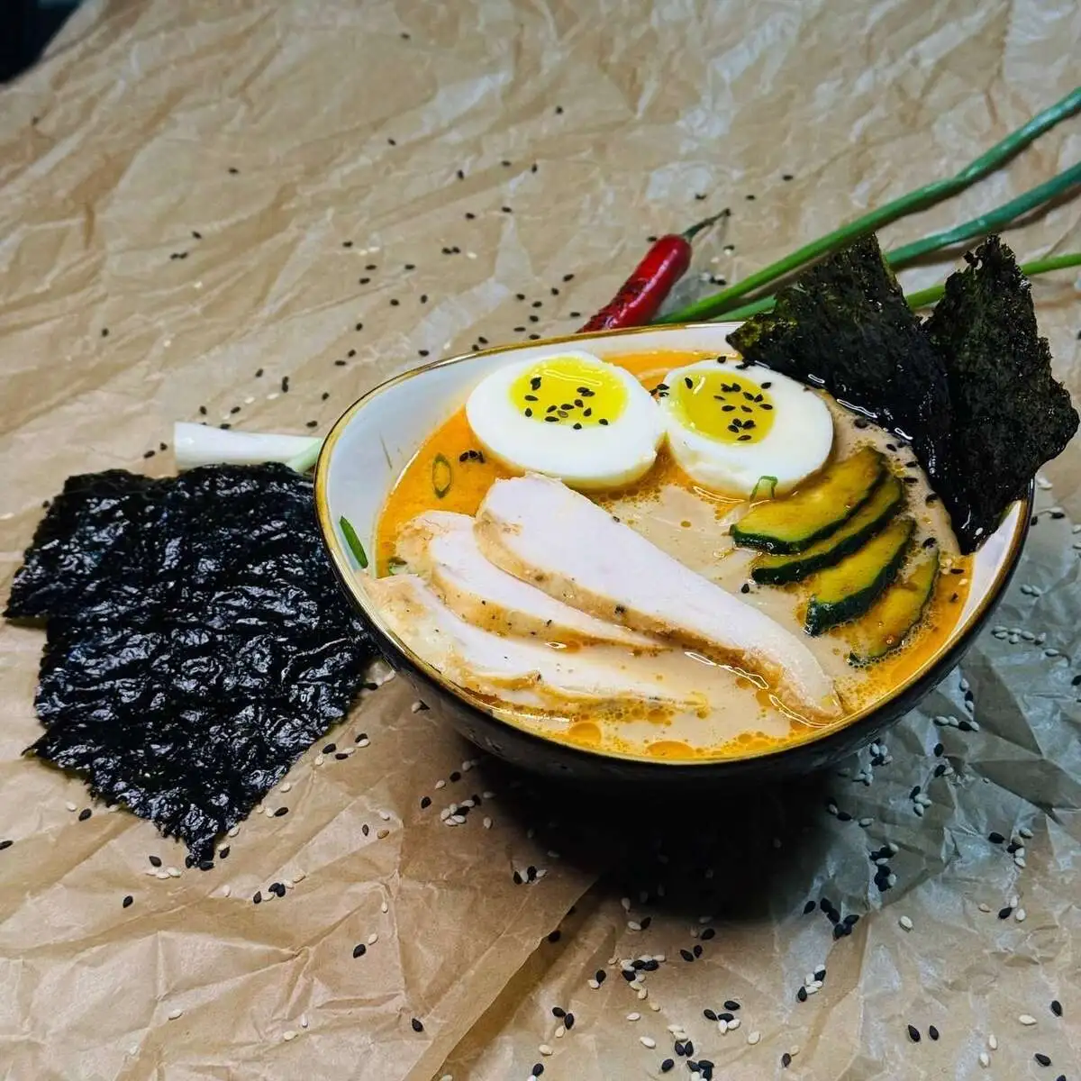 Рамен с курицей