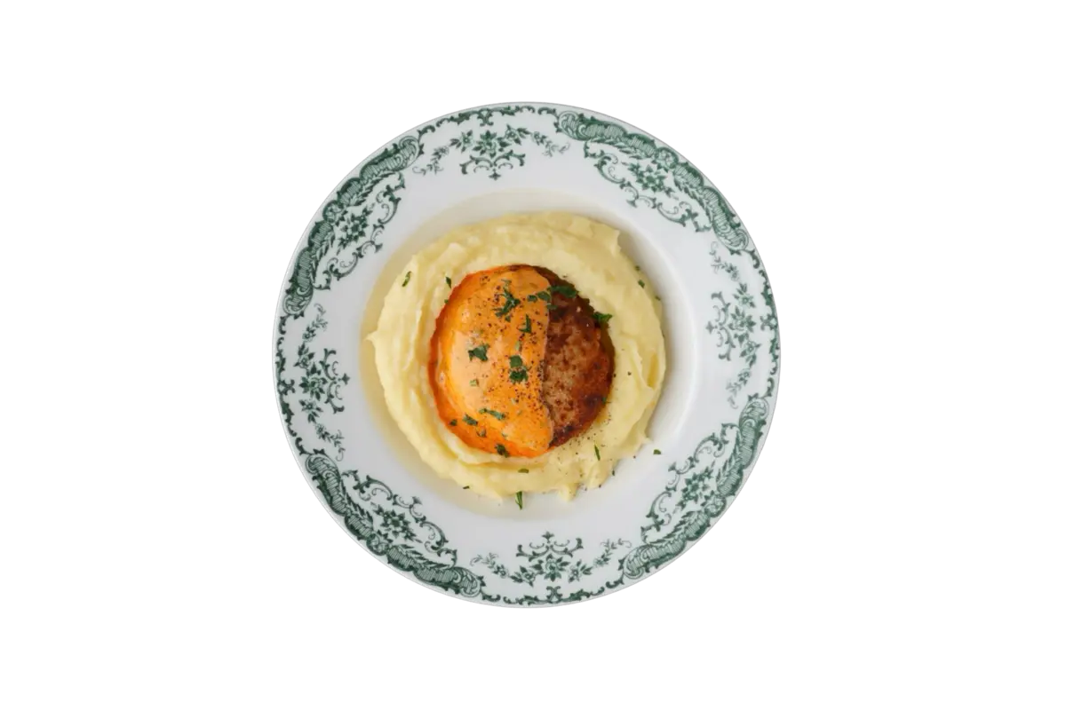 Котлета из индейки с пюре