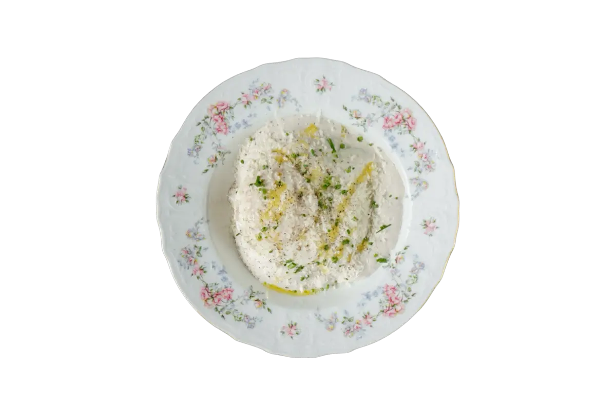 Говяжий бифштекс с муссом из грибов шиитаке