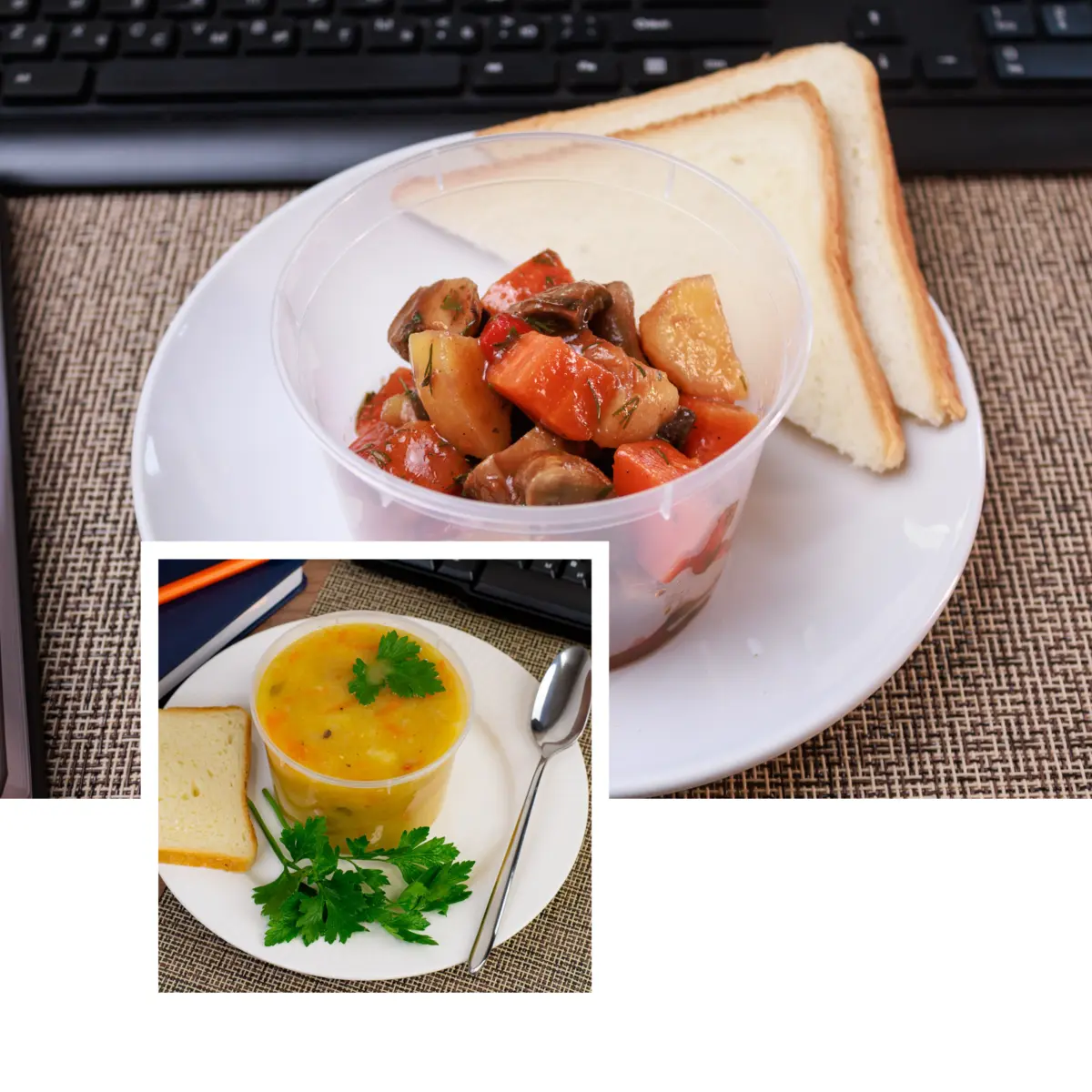 2 Гурман: Гороховый с овощами, Жаркое с грибами