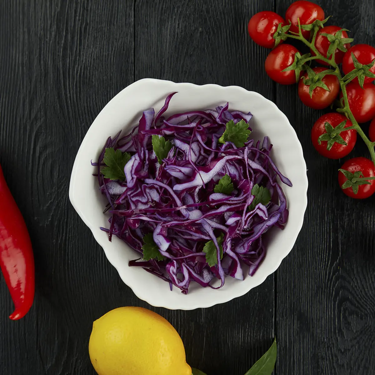 Салаты из красной капусты